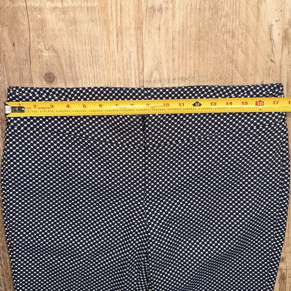 Worth Cropped Pants Size 8 Navy & White Skinny Leg - Picture 4 of 6